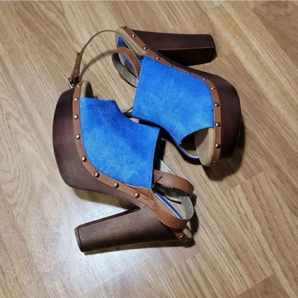 Makers crafted blue wooden